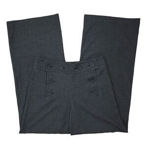 NWT Max Studio Women's Wide Leg Pants Size 2 Gray Sailor Mid Rise MSRP $118